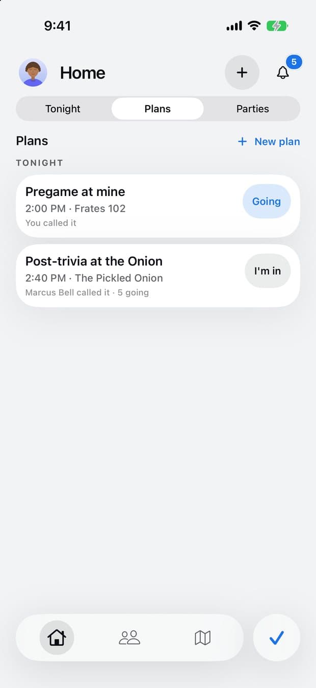 Sway Plans: a pregame at mine tonight, and post-trivia at the Onion with five going.